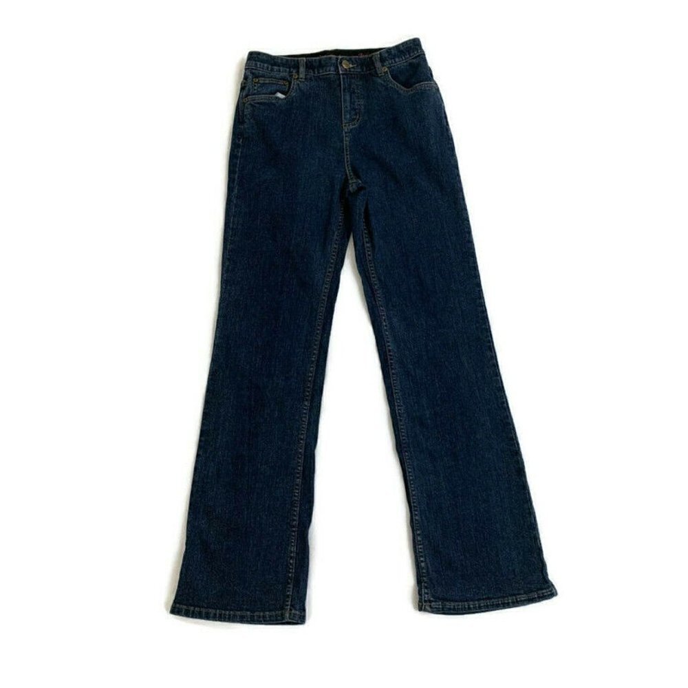 Woolrich Women's Size 4 Bootcut Jeans Style 1218 Dark Wash Elastic Waist